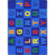 Patchwork Letters 7'8" X 10'9" Area Rug, Color Multi