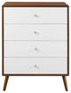 Transmit 4-Drawer Chest, Walnut White