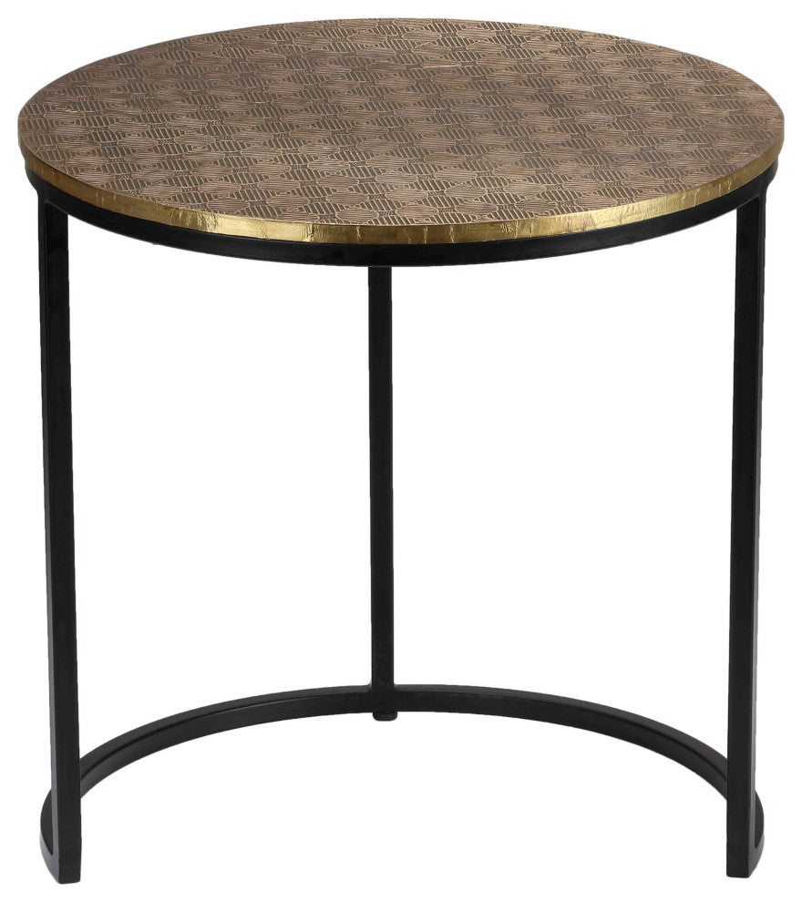 Bare Decor Georgia Metal Nesting End Tables, 3-Piece Set