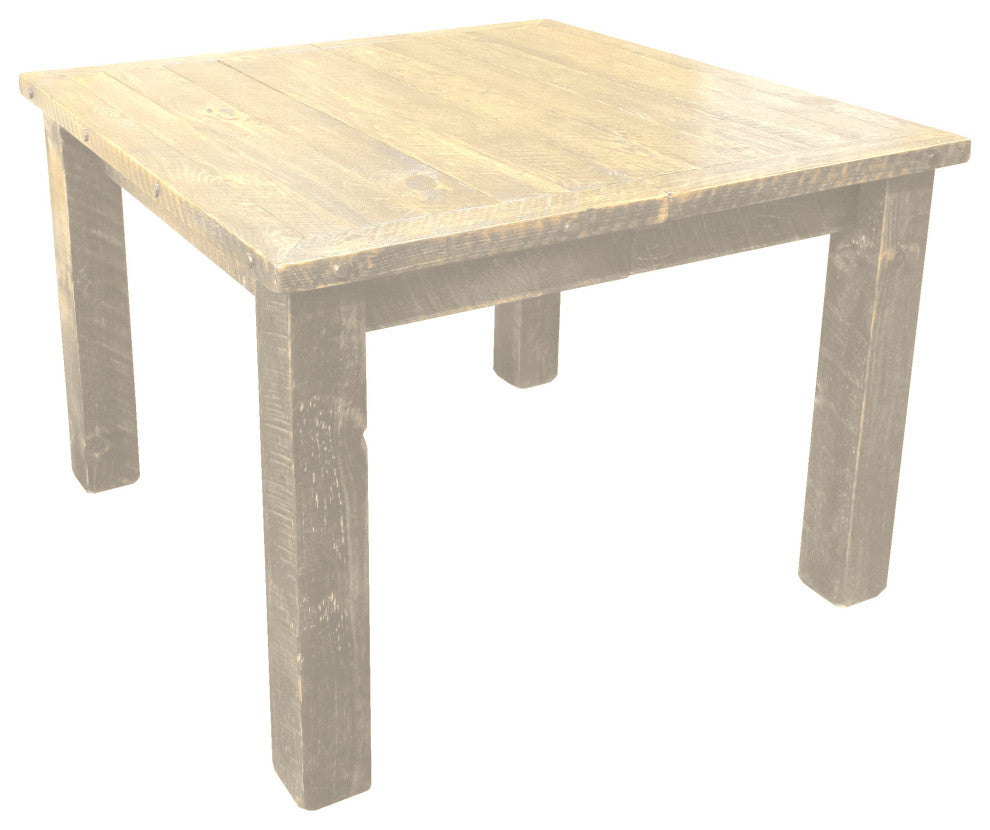 Barnwood Style Timber Peg Extension Table, Frost, 4-Leaf 42" X 90"