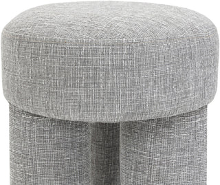 Larson Polyester Upholstered Ottoman/Stool, Grey