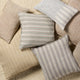 Jaipur Living Lucien Striped Pillow, Cream/Mint, 20"x20", Polyester Fill