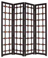 84" X 84" Brown Woood  Screen