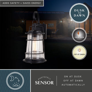 Montauk 7" Outdoor Wall Light Textured Black