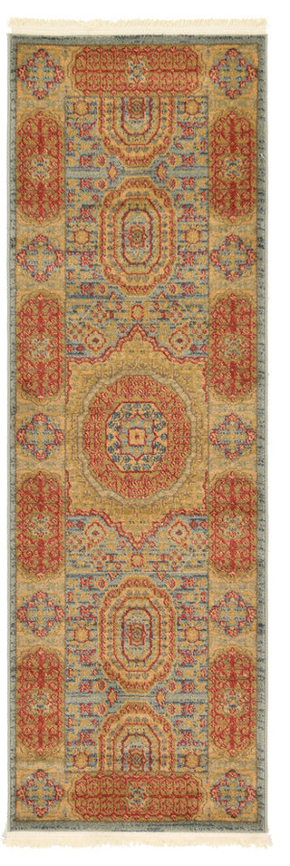 Unique Loom Light Blue Hamilton Palace 2' 0 x 6' 0 Runner Rug
