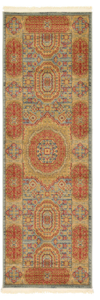 Unique Loom Light Blue Hamilton Palace 2' 0 x 6' 0 Runner Rug