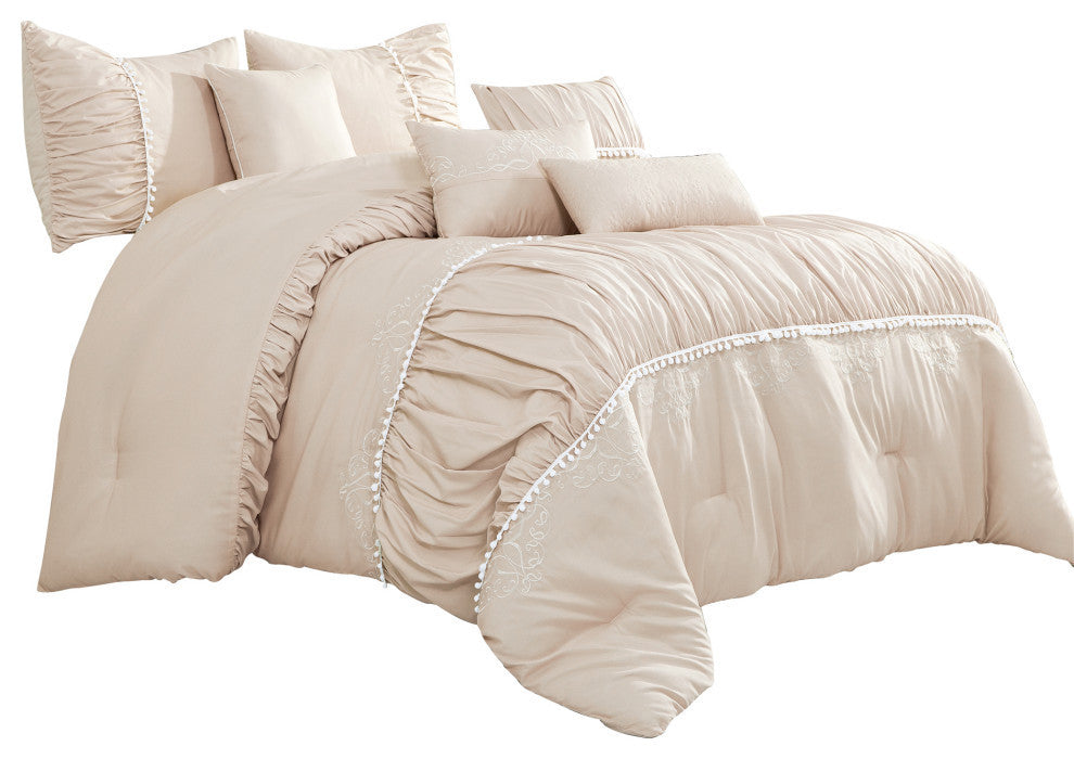 Hypatia 7-Piece Comforter Set, Queen