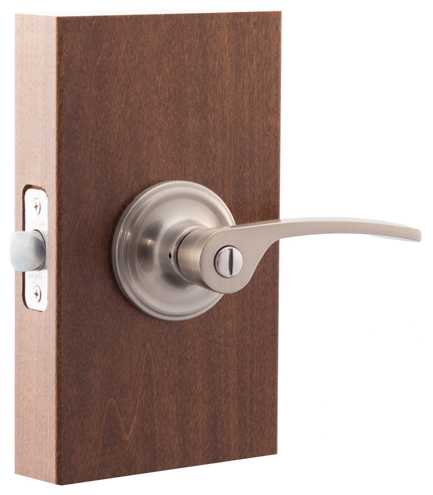 Scandinavian Style Privacy Lever, Satin Stainless