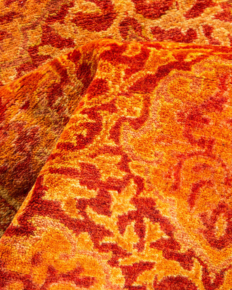 Mogul, One-of-a-Kind Hand-Knotted Area Rug Orange, 2' 6 x 10' 8