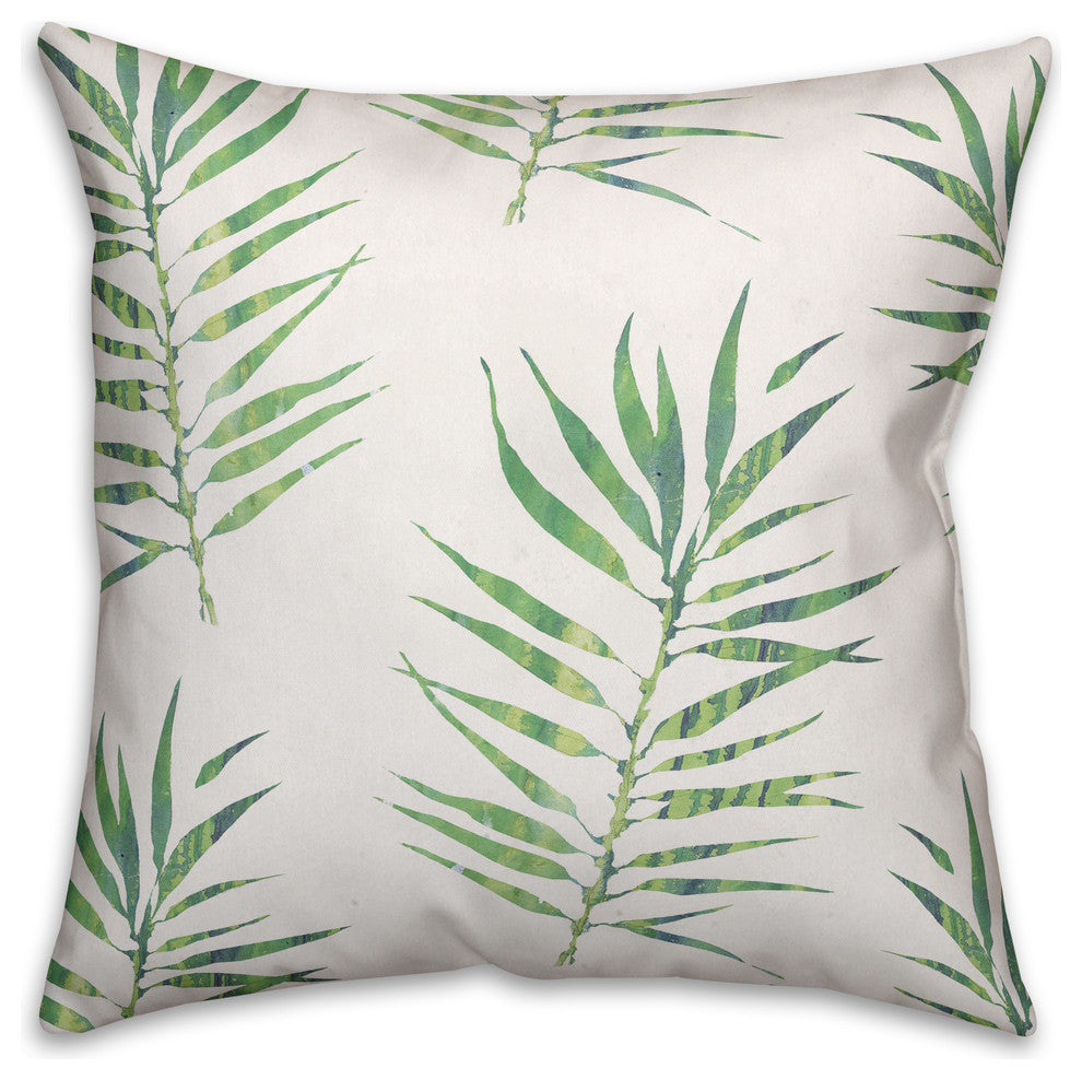 Palm Leaf Throw Pillow Cover, 20"x20"