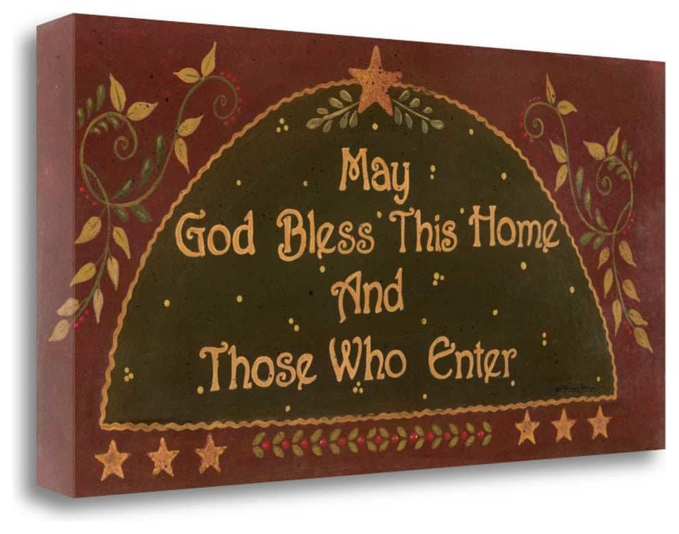 "May God Bless This Home" By Jo Moulton, Giclee Print on Gallery Wrap Canvas