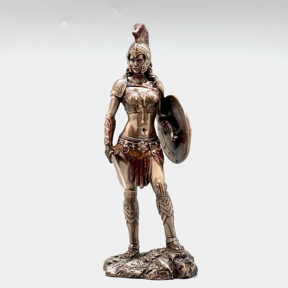 Amazon Warrior Wielding Sword And Shield -  Classic Statue Sculpture