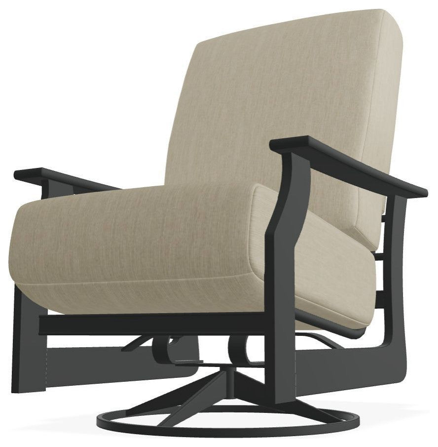 St. Catherine Deep Seat Outdoor Swivel Rocker, Huskie/Graphite