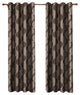Savanna Jacquard Grommet Curtains, Set of 2, Mocha, 104"x63"