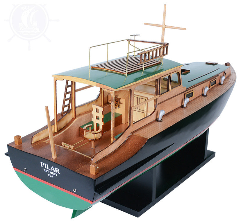 Hemingway Pilar Fishing Boat Wooden Handcrafted boat model