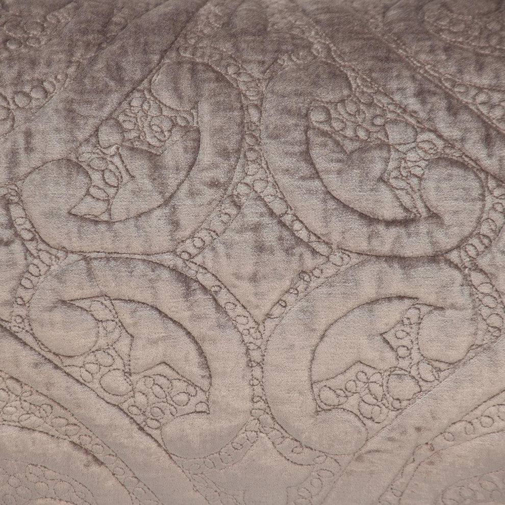 Parkland Collection Cristal Taupe Throw Pillow, Rectangle
