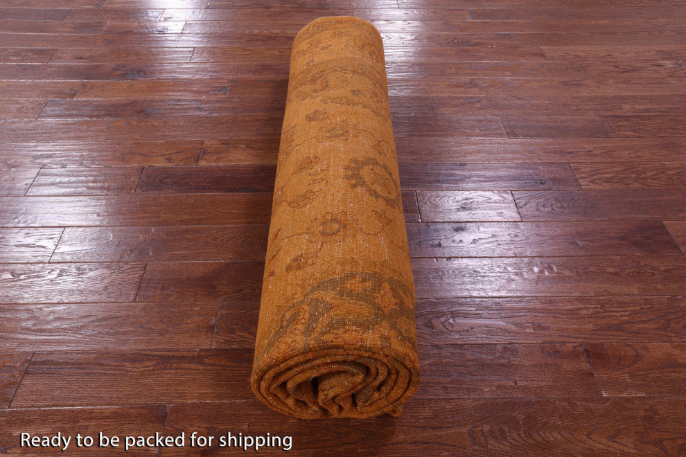 8' 10" X 11' 9" Handmade Overdyed Full Pile Wool Rug - Q12704
