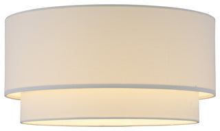 Artiva Large Premium Double Drum Linen Shade, Off White