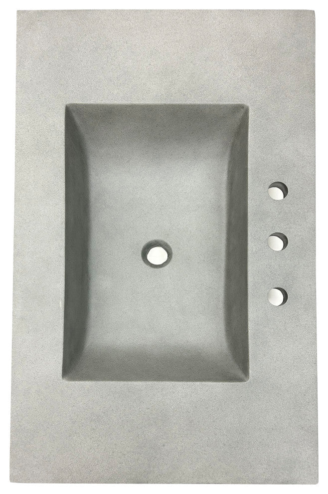 42" Single Bathroom Cement Vanity Top with Sink
