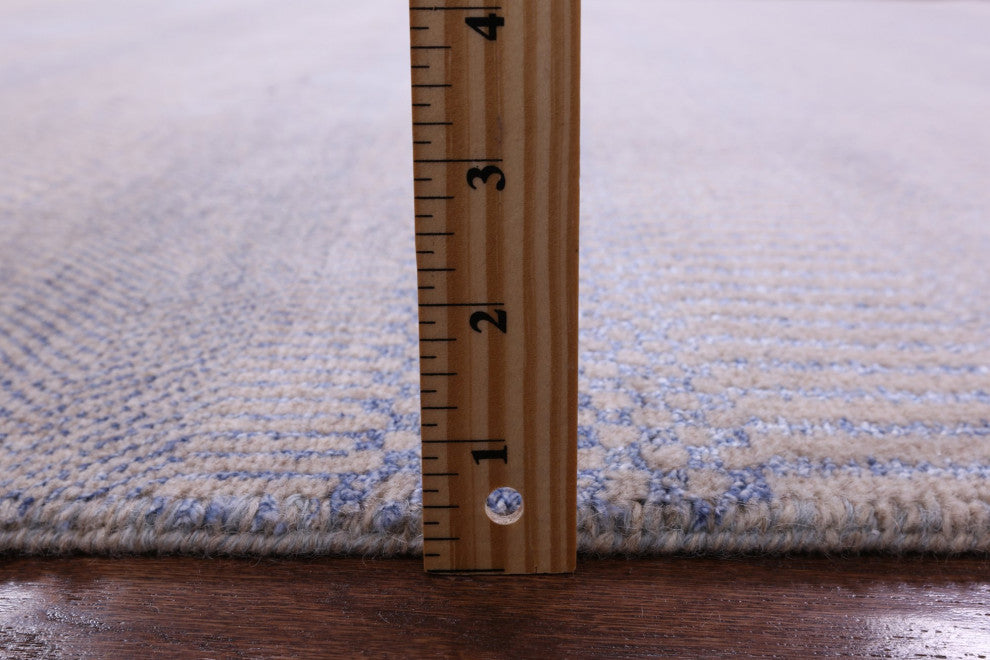 8' 2" X 10' 3" Wool and Silk Handmade Savannah Grass Rug Q11918