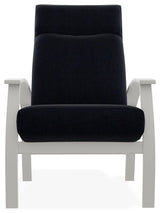 Belle Isle Cushion Outdoor Adjustable Back Chair, Indigo/Snow