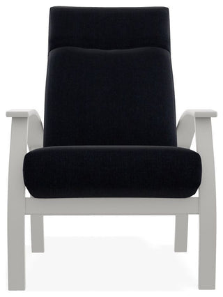 Belle Isle Cushion Outdoor Adjustable Back Chair, Indigo/Snow