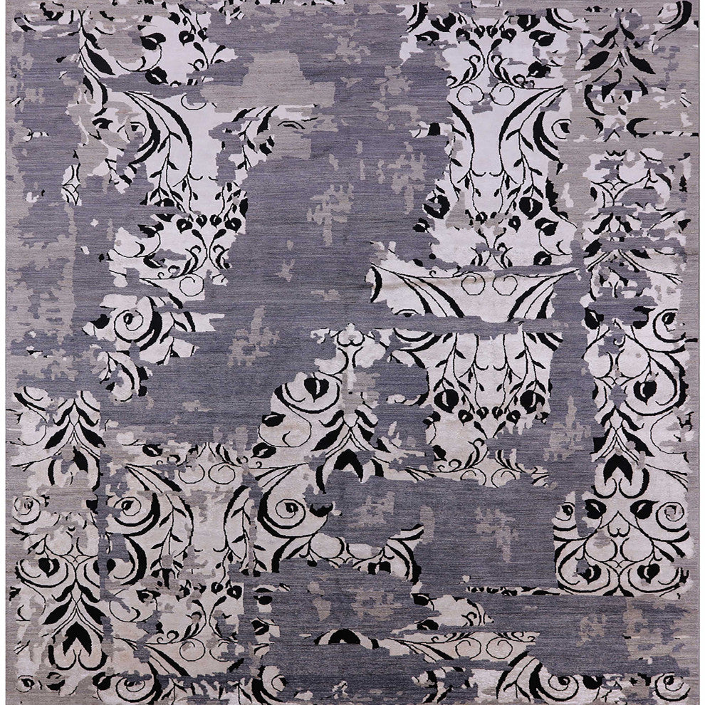 Ahgly Company Indoor Square Mid-Century Modern Area Rugs, 8' Square