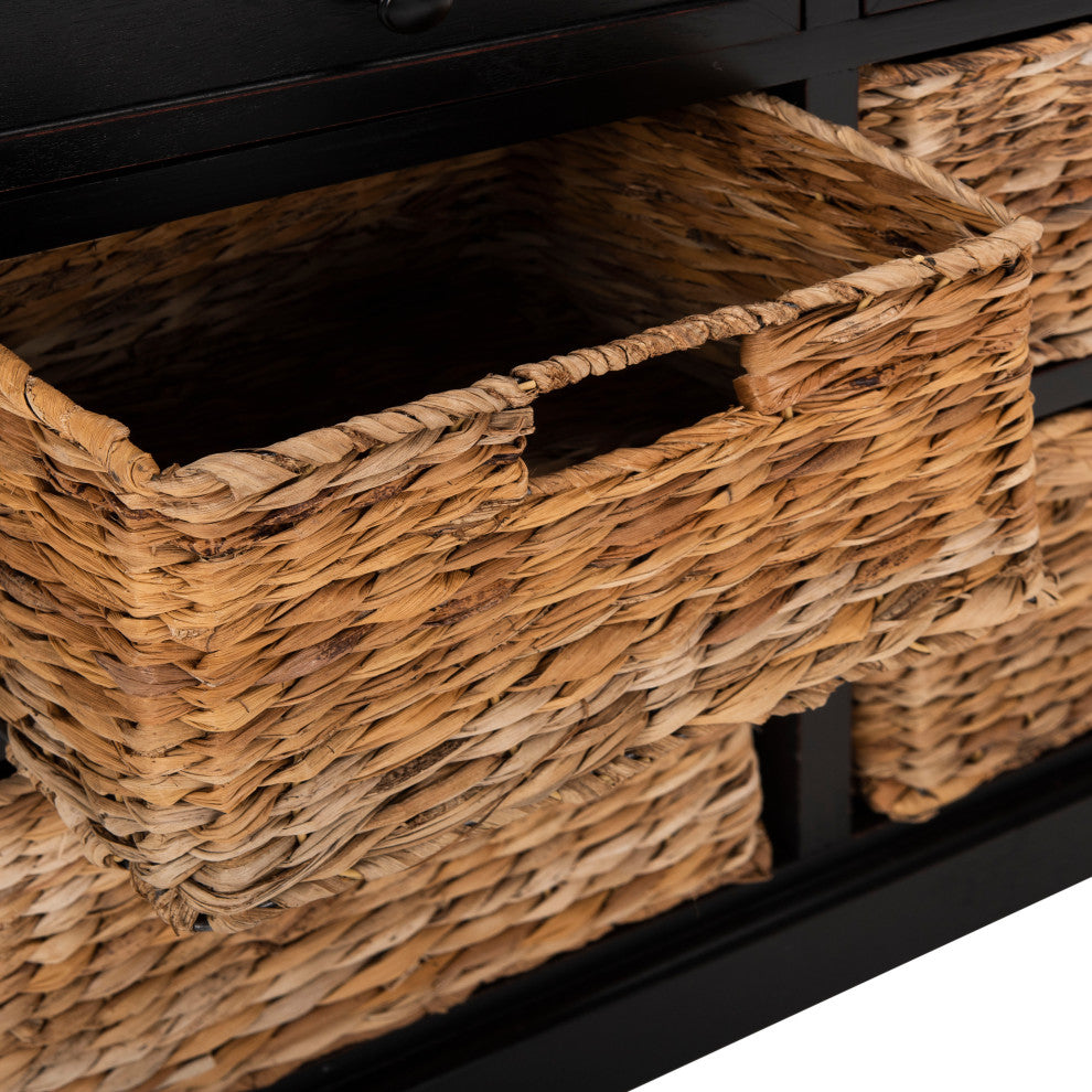 Safavieh Herman Storage Unit, Distressed Black