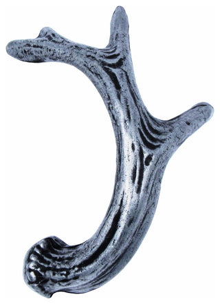 Antler Left Facing Cabinet Pull, Pewter