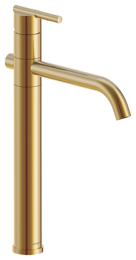Parma Single Handle Vessel Filler w/ Metal Grid Strainer Chrome, Brushed Bronze