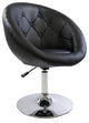 Antoinette Round Tufted Vanity Chair, Black