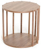 19" Walnut Wood End Table