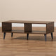 Pierre Mid-Century Modern Brown and Dark Gray Wood Coffee Table