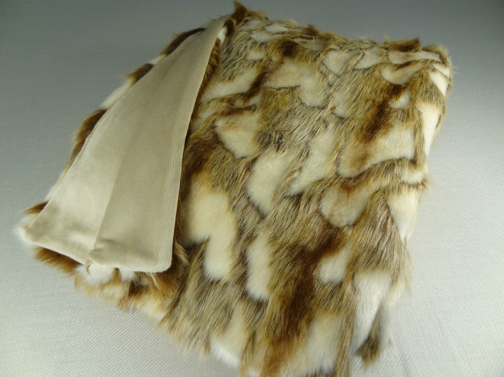 Plutus Brandy Fox Copper Handmade Blanket, 70"x90"