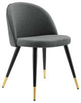 Cordial Upholstered Fabric Dining Chairs Set of 2, Gray