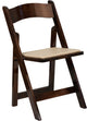 Hercules Series Fruitwood Wood Folding Chair With Vinyl Padded Seat