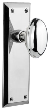 New York Plate Passage Homestead Knob, Bright Chrome