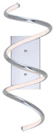 Scribble 7" Modern Metal Integrated LED Vanity Light Sconce, Chrome