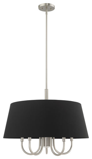 Livex Lighting Brushed Nickel 5 + 1 * Light Pendant Chandelier