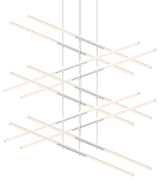 Sonneman 2805 Tik-Tak 47-1/2"W LED Five Tier Linear Chandelier - Satin White