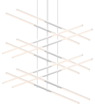 Sonneman 2805 Tik-Tak 47-1/2"W LED Five Tier Linear Chandelier - Satin White