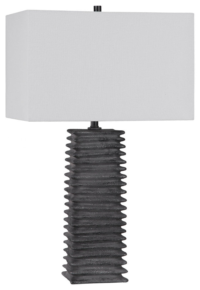 Uttermost Sanderson Metallic Charcoal Table Lamp