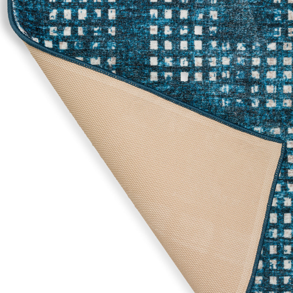 Delano DA1 Navy 6' x 6' Round Rug