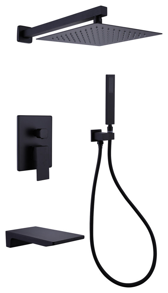 Pressure Balanced Complete Tub And Shower Faucet With Rough-In Valve