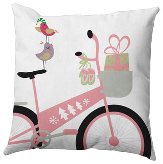 Close Up Bike Accent Pillow, Pink Icing, 16"x16"