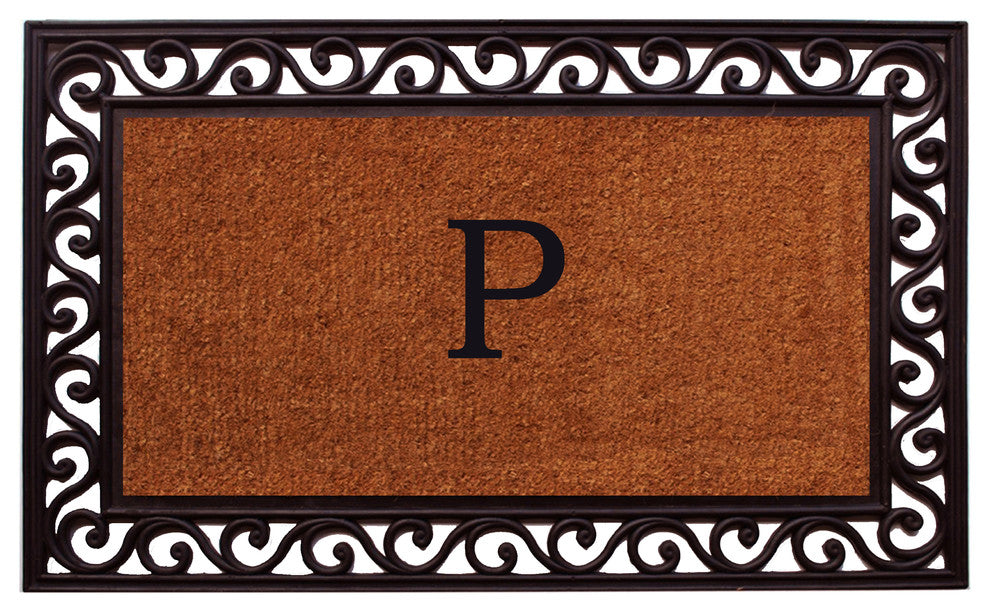 Rembrandt Monogram Doormat 22"x36", Letter P