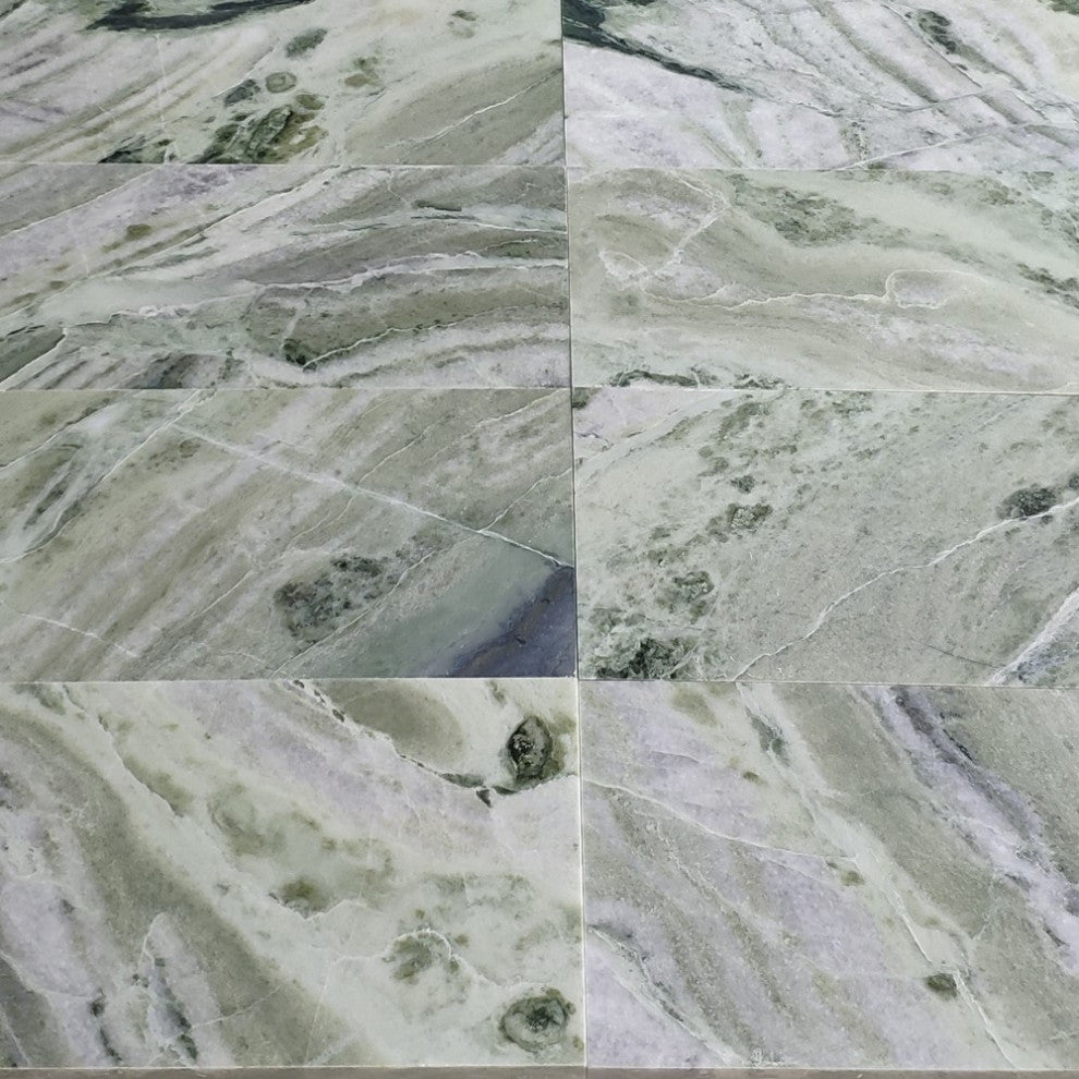 Sagano Vibrant Green Marble 6x12 Subway Tile Honed, 100 sq.ft.