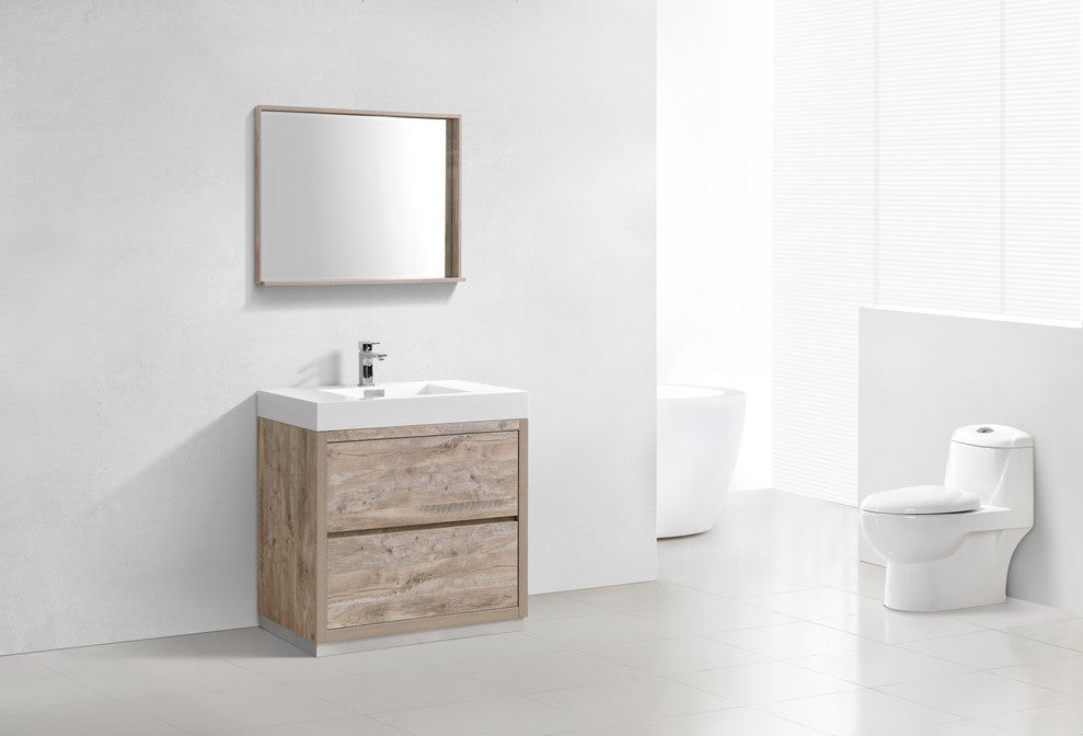 Bliss 36" Free Standing Bathroom Vanity, Nature Wood