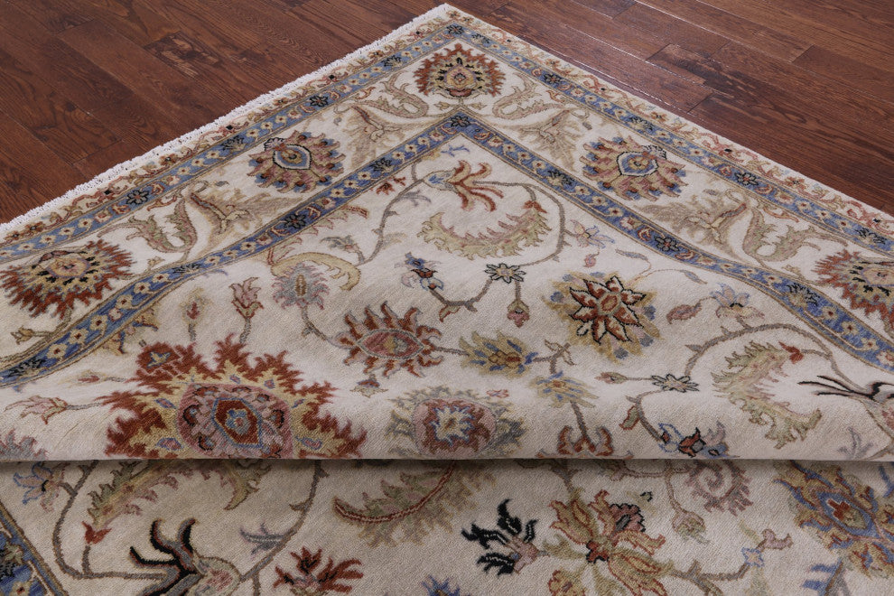 8' 8" X 12' 3" Hand Knotted Persian Tabriz Wool Rug Q9014