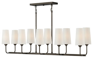 Hinkley Lighting 45005 Lewis 10 Light 44"W Linear Chandelier - Black Oxide